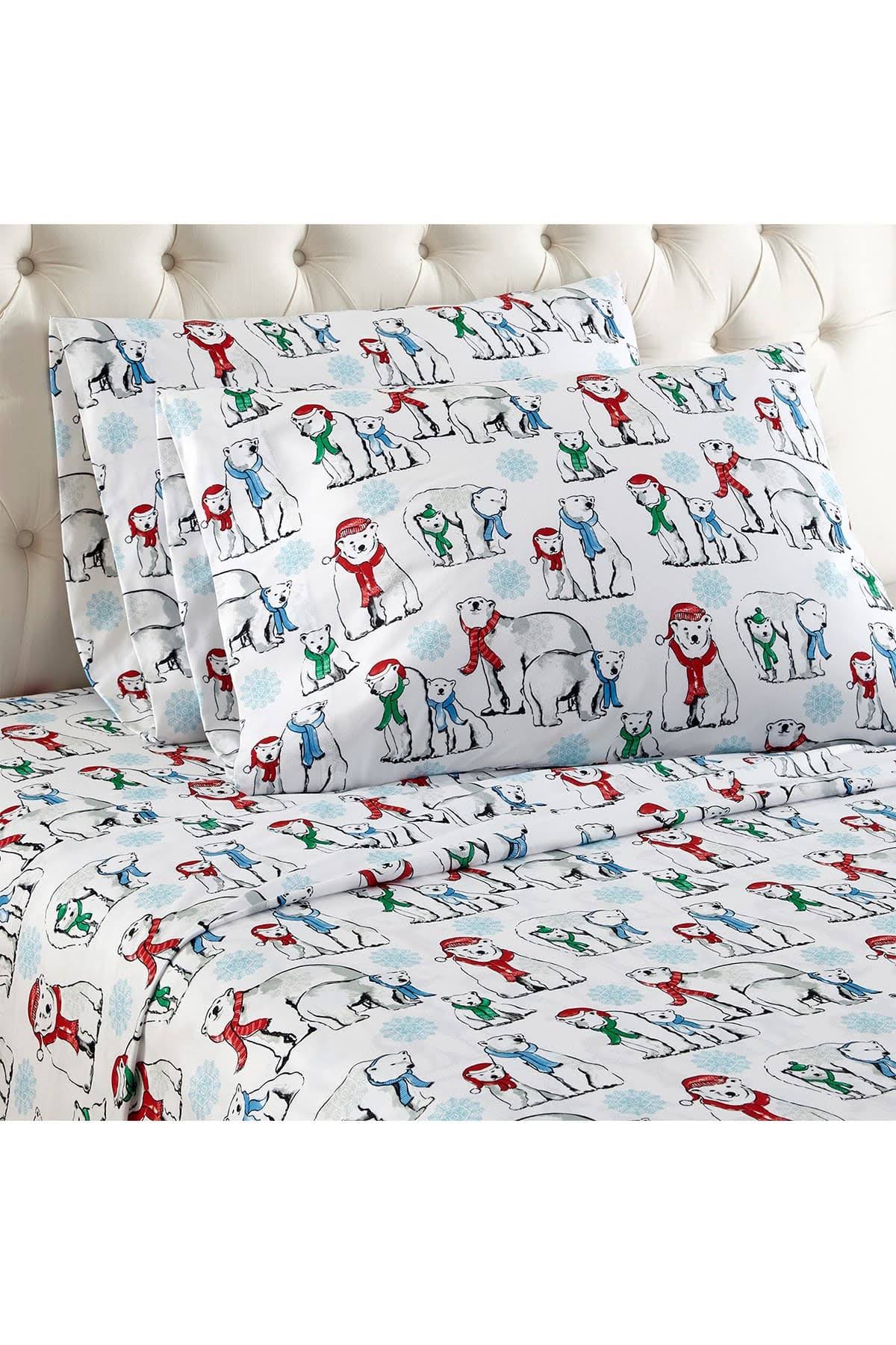 Micro Flannel Sheet Set (Cal King - Polar Bears) SITSMX_Q44F