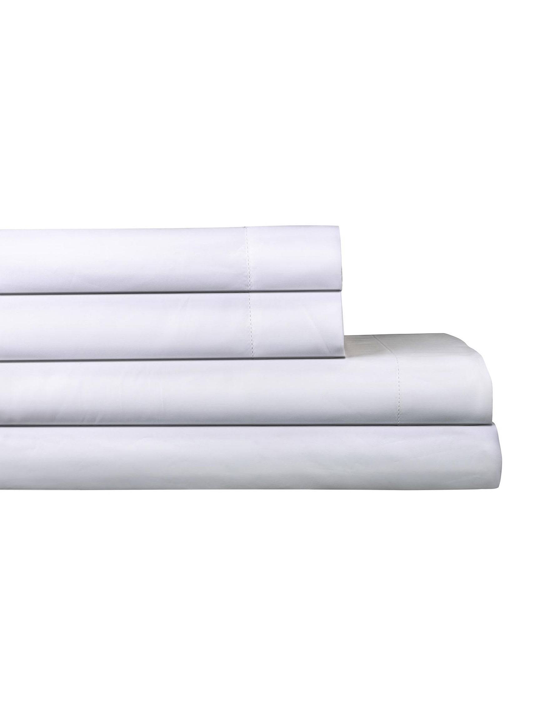 Auraa Elegance 800 Thread-Count American Pima Cotton Sheet Set (White - Queen) OTLCYT_ACBC