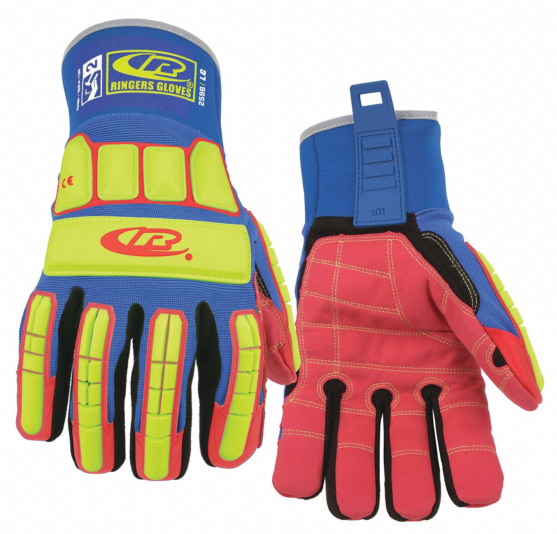 Ringers Gloves 259B Impact Resistant Gloves,Blue,S,EXWLCY_8CVS