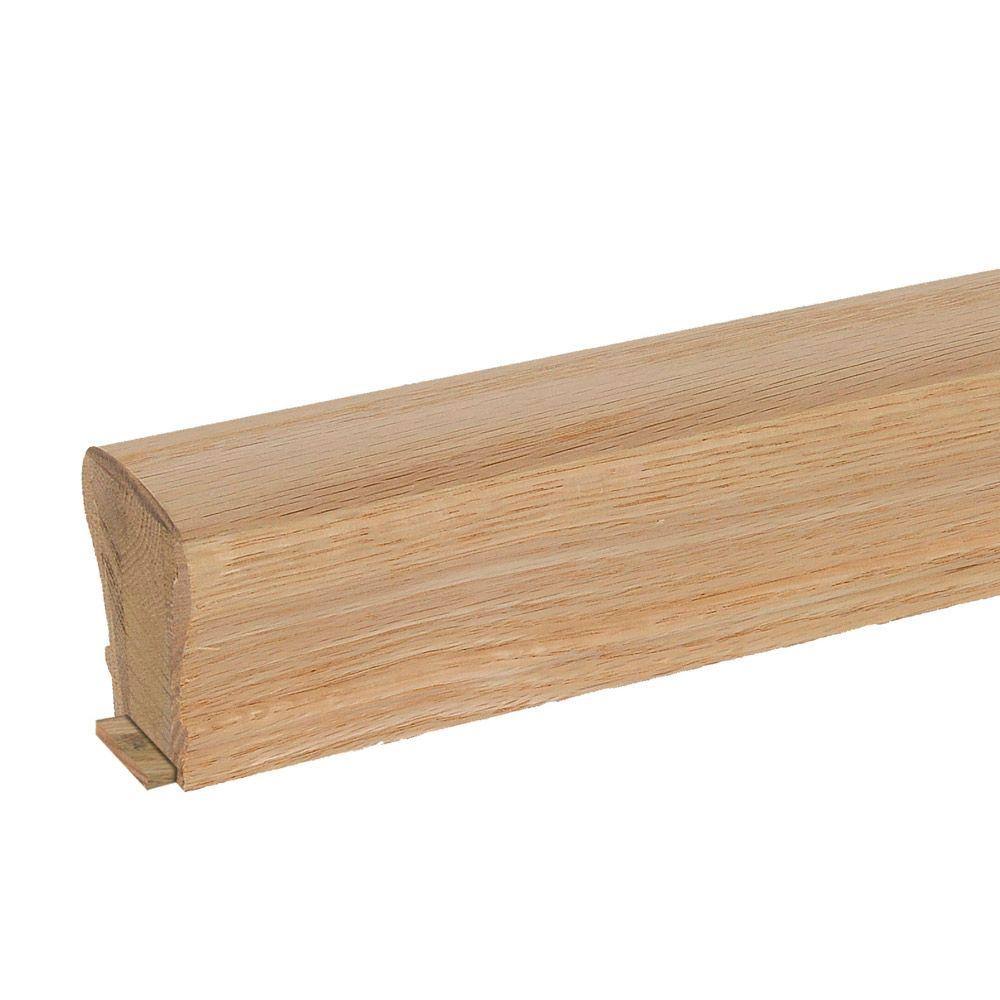 6010 10 ft. Unfinished Red Oak Plowed Stair Handrail with LYHNXF_AGEV