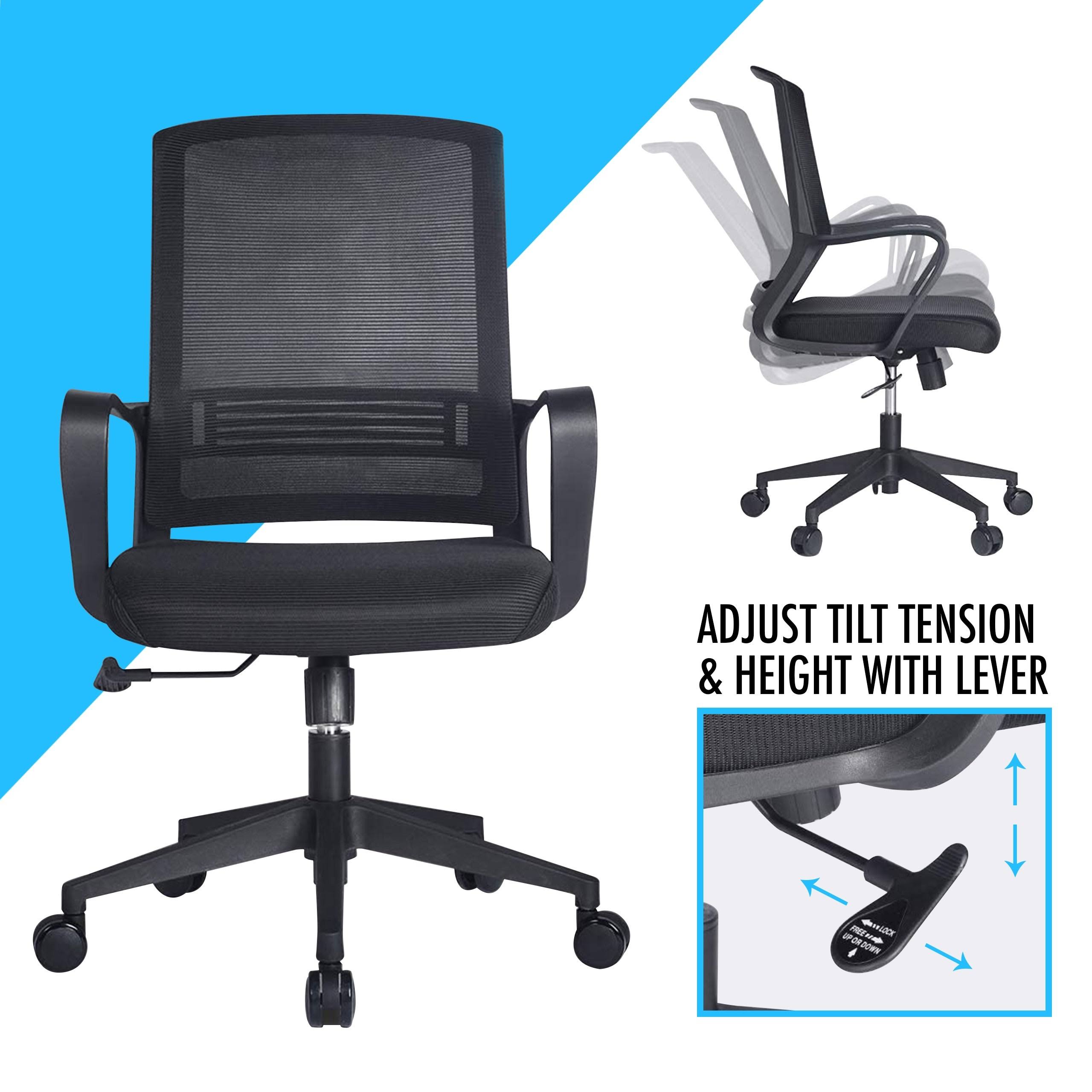Alexander Technical Mesh Task Chair, Adjustable Office Chair with Breathable Mesh Material, provides Lumbar and Arm SUPPORT, PZJZGN_26C4