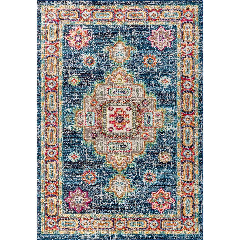 Jonathan Y Bohemian Flair Boho Vintage Medallion Navy/Red 5 ft. x 8 ft. Area JBRZD5_ZNPZ