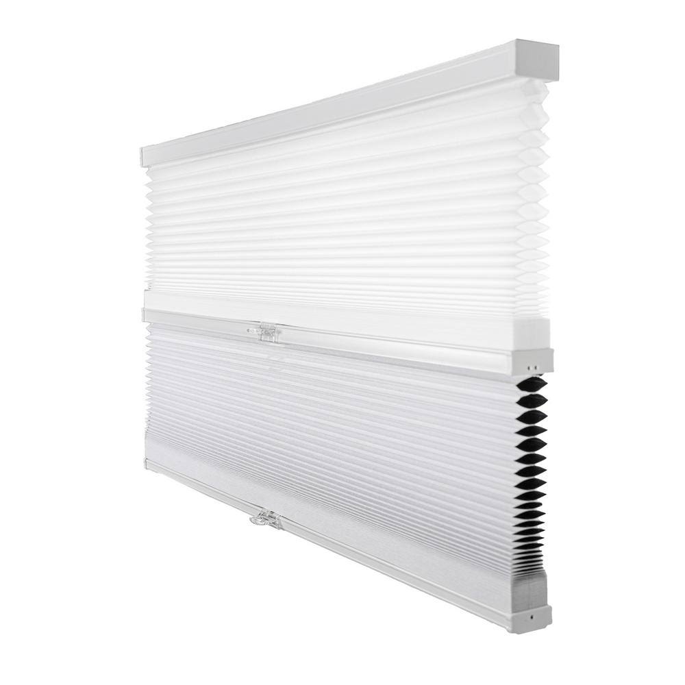 Chicology Cut-to-Width Cotton 9/16 in. Light Filtering and Privacy Cordless Cellular Shade - 48.5 in. W x 48 in. L, Cotton (Day  UYS0KR_MFPV