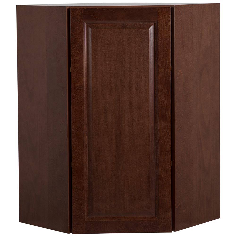 Hampton Bay Benton Assembled 23.6x36x11.75 in. Corner Wall Cabinet in DDOXTL_8JJI