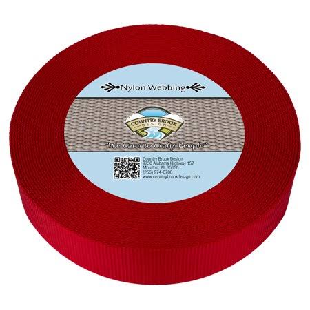 Country Brook Design | Red 2 inch Heavy Nylon Webbing, Size: 50 S28PKW_SBRZ