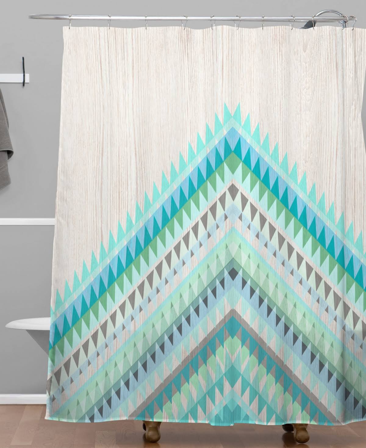 Deny Designs Iveta Abolina Mint Icicle Shower Curtain - E3SCUH_5FJP