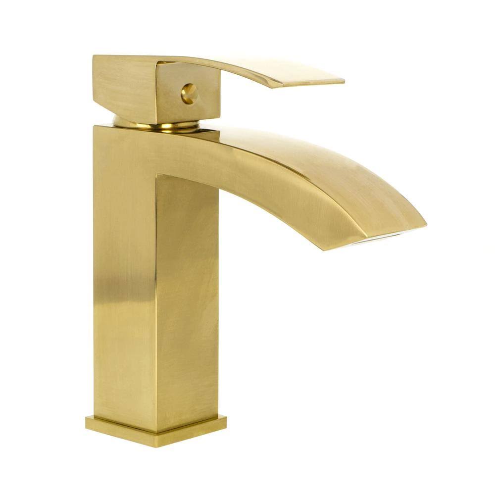 Marella Single Hole Bathroom Faucet EISEN Home Finish Brushed RXP3KJ_7UWZ