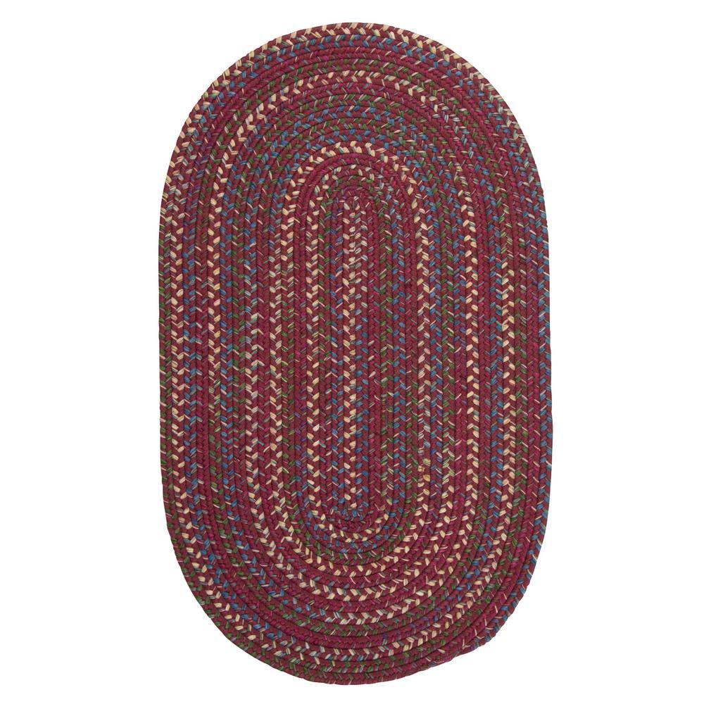 Colonial Mills Millwork Red 5 ft. x 7 ft. Tweed Indoor Oval Area 7ASIEU_RRIT