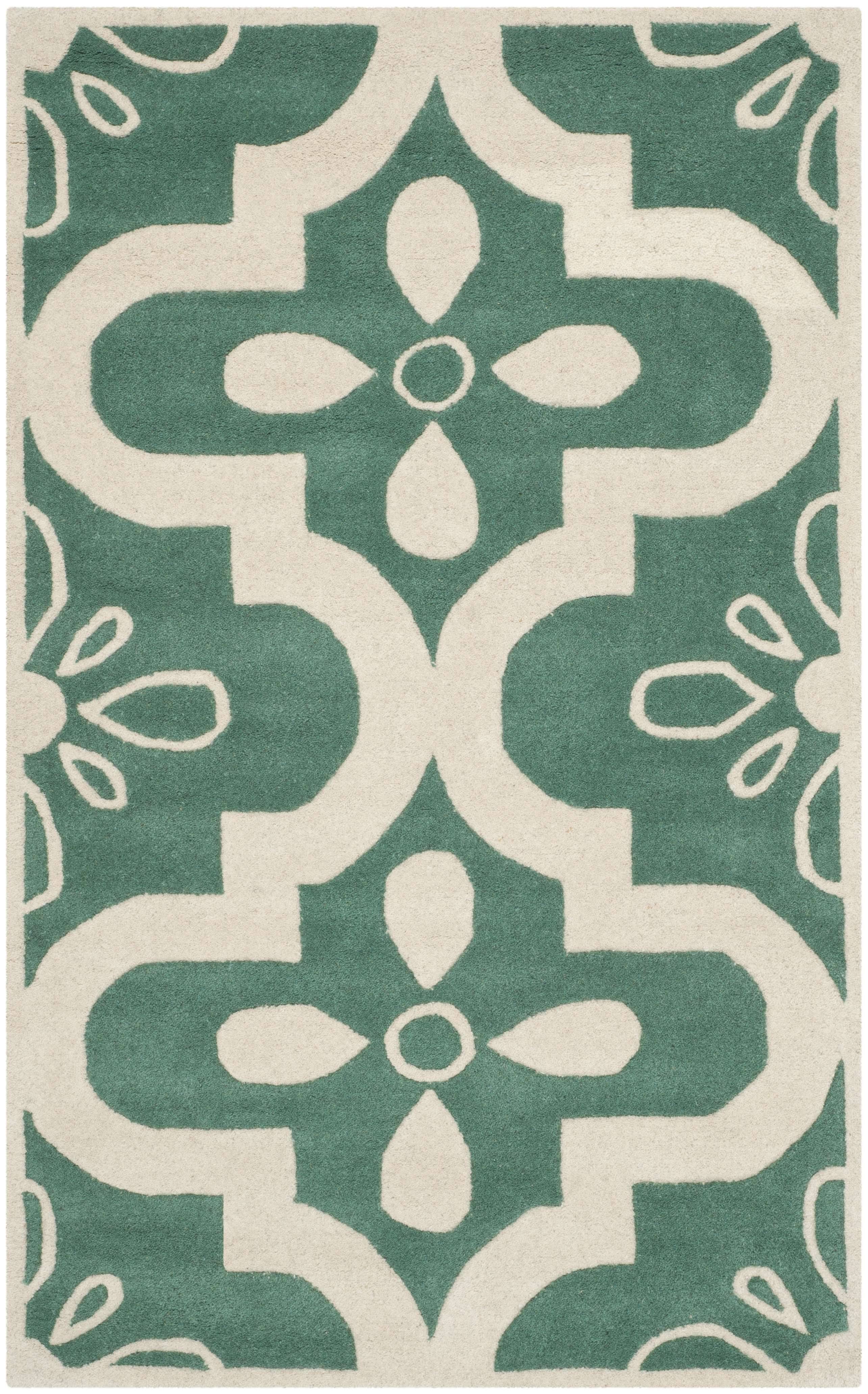 Safavieh 3' x 5' Chatham CHT751T Teal / Ivory 8ZRKC8_9C6L