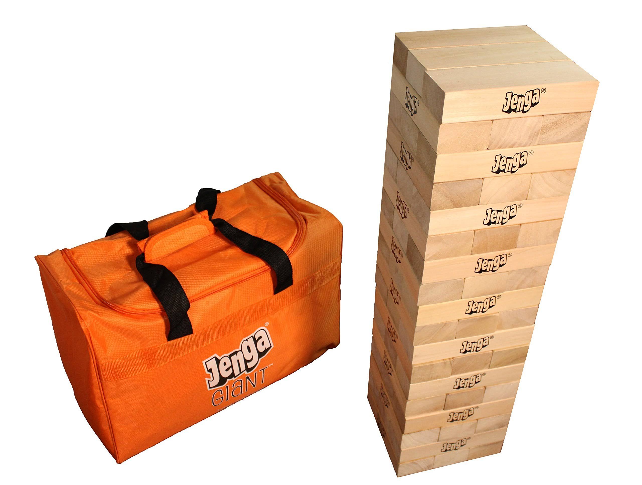 Jenga Giant JS7 (Stacks to Over 5 Feet) Precision-Crafted, Premium Hardwood Game with Heavy-Duty Carry Bag (Authentic Jenga B7YRL8_0WM7