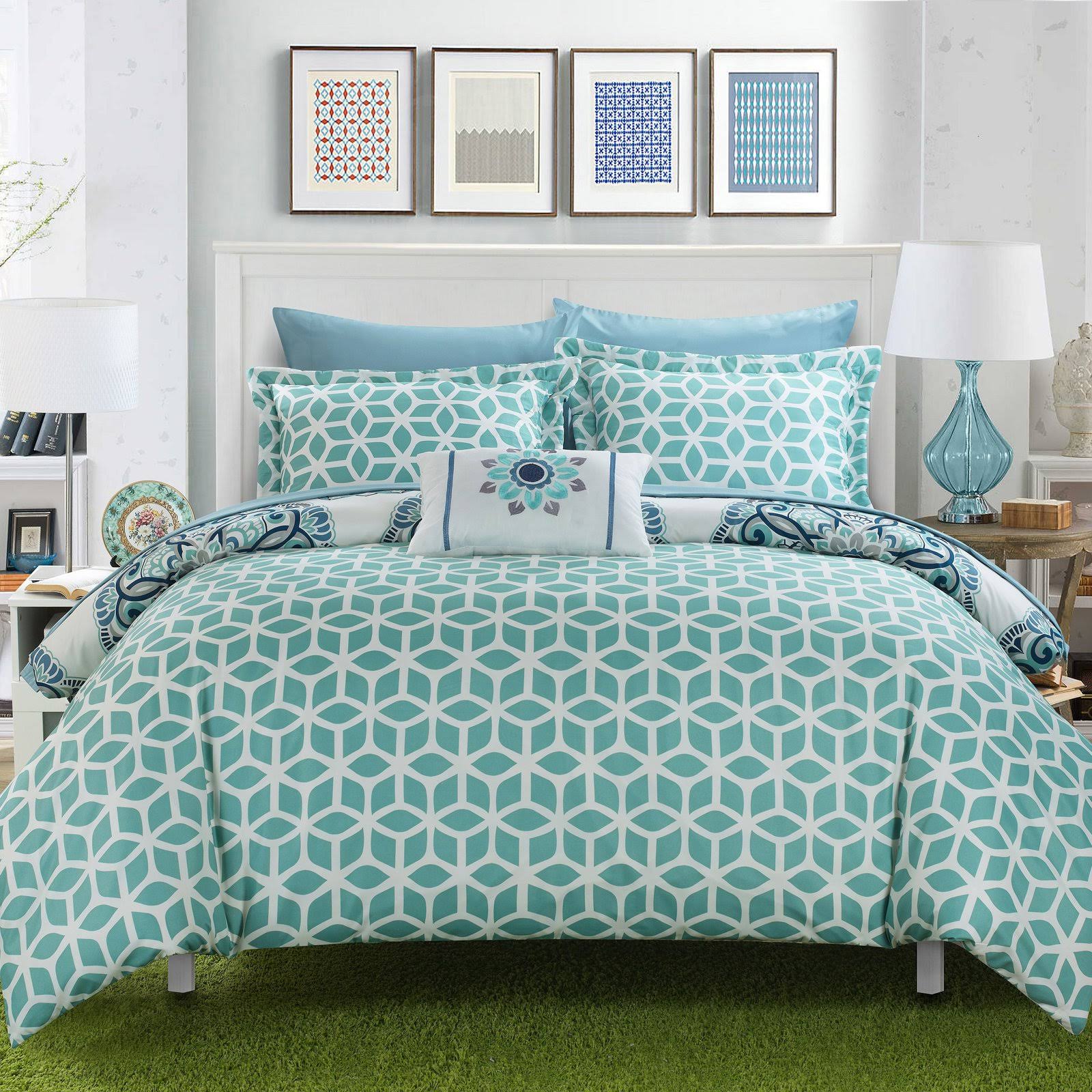 Chic Home Catalonia 6 or 8 Piece Reversible Bed in A Bag Comforter Set, Size: King, XKJUSC_EH5G