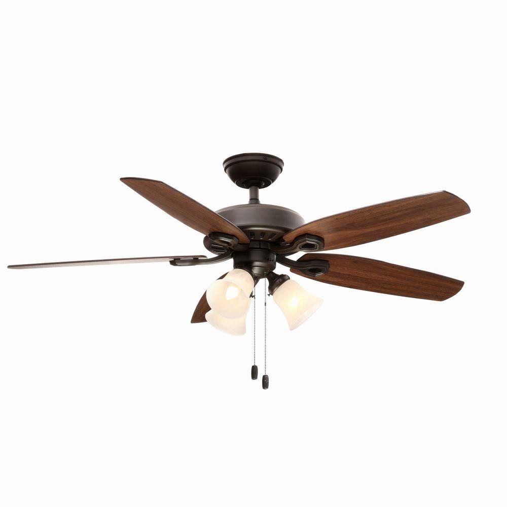 Hunter Builder Plus 52 in. Indoor New Bronze Ceiling Fan with Light Kit 9AU91F_Y8JZ