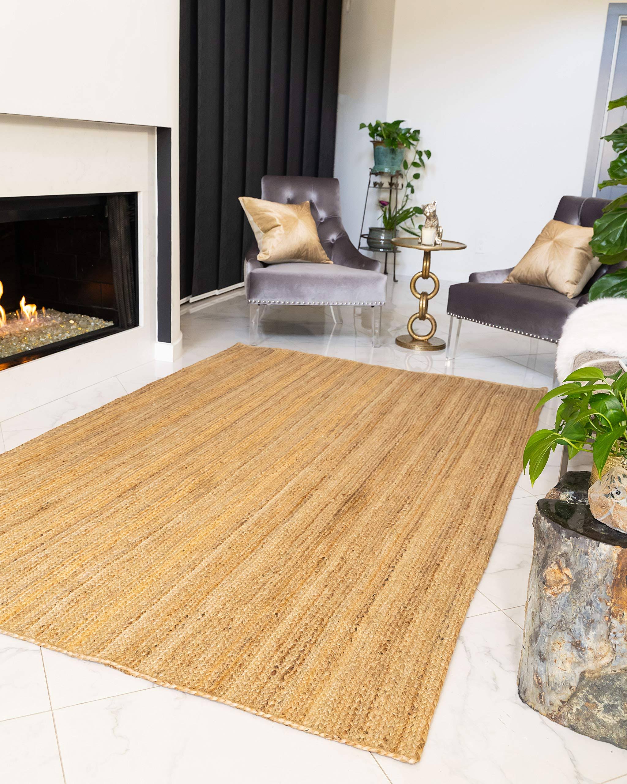 Natural Area Rugs - Handmade Reversible Elsinore Jute 5' x 8' Rug IG5ONC_4LZX