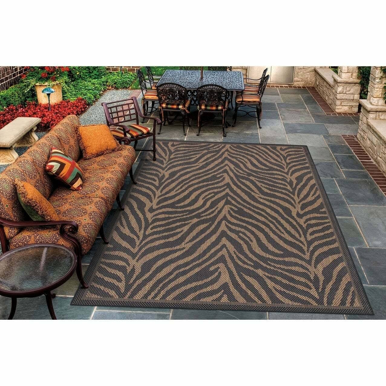 Pergola Cape Black-Cocoa Indoor/Outdoor Area Rug - 3'VHEBFI_NXLH