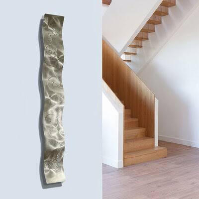 Metal Sculptures Wave Wall d cor Orren Ellis Finish IH9QG5_X08B