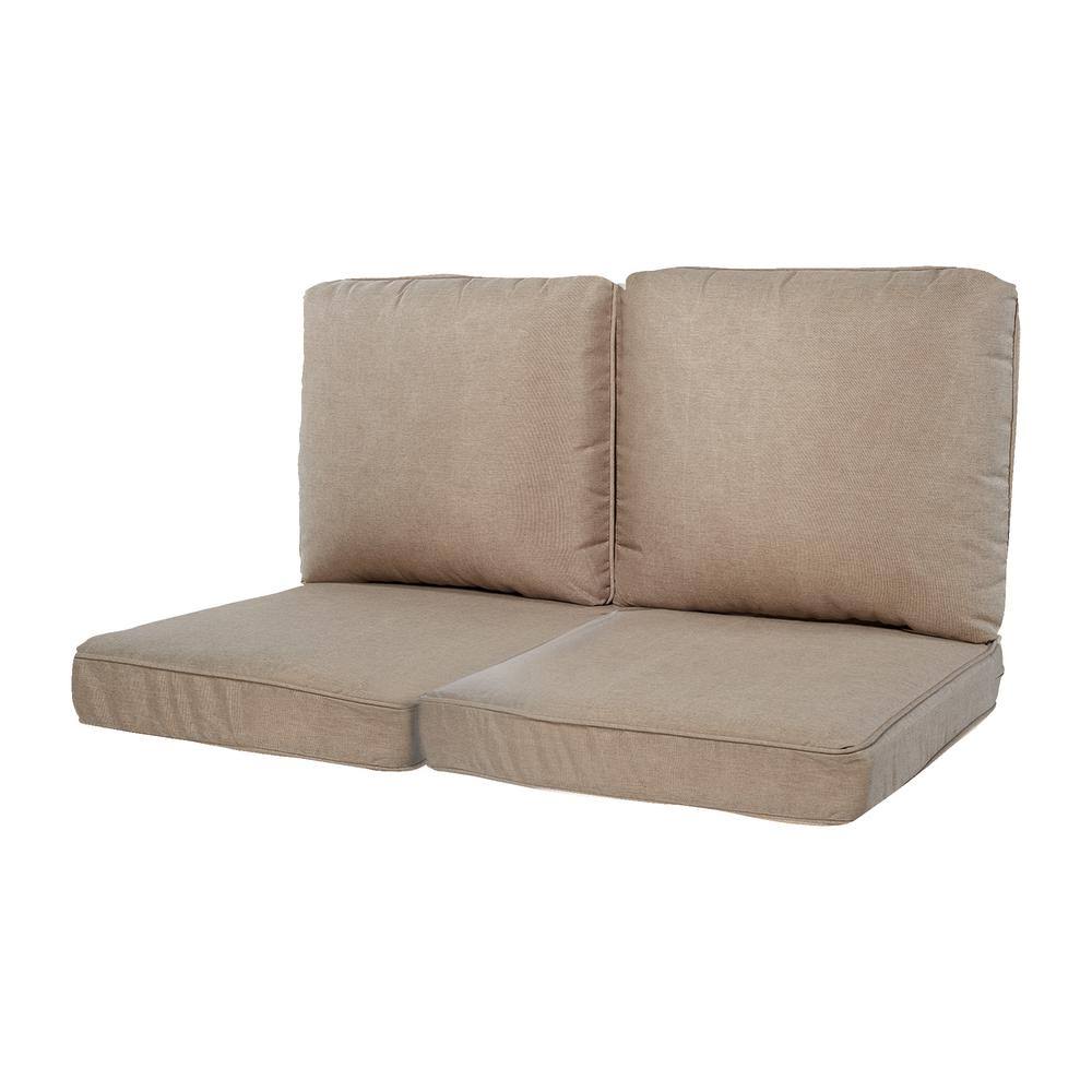 Grand Basket Co. Spring Haven 23.5 in. x 26.5 in. 4-Piece Outdoor Loveseat Cushion Set in Z7YOLD_FDJI