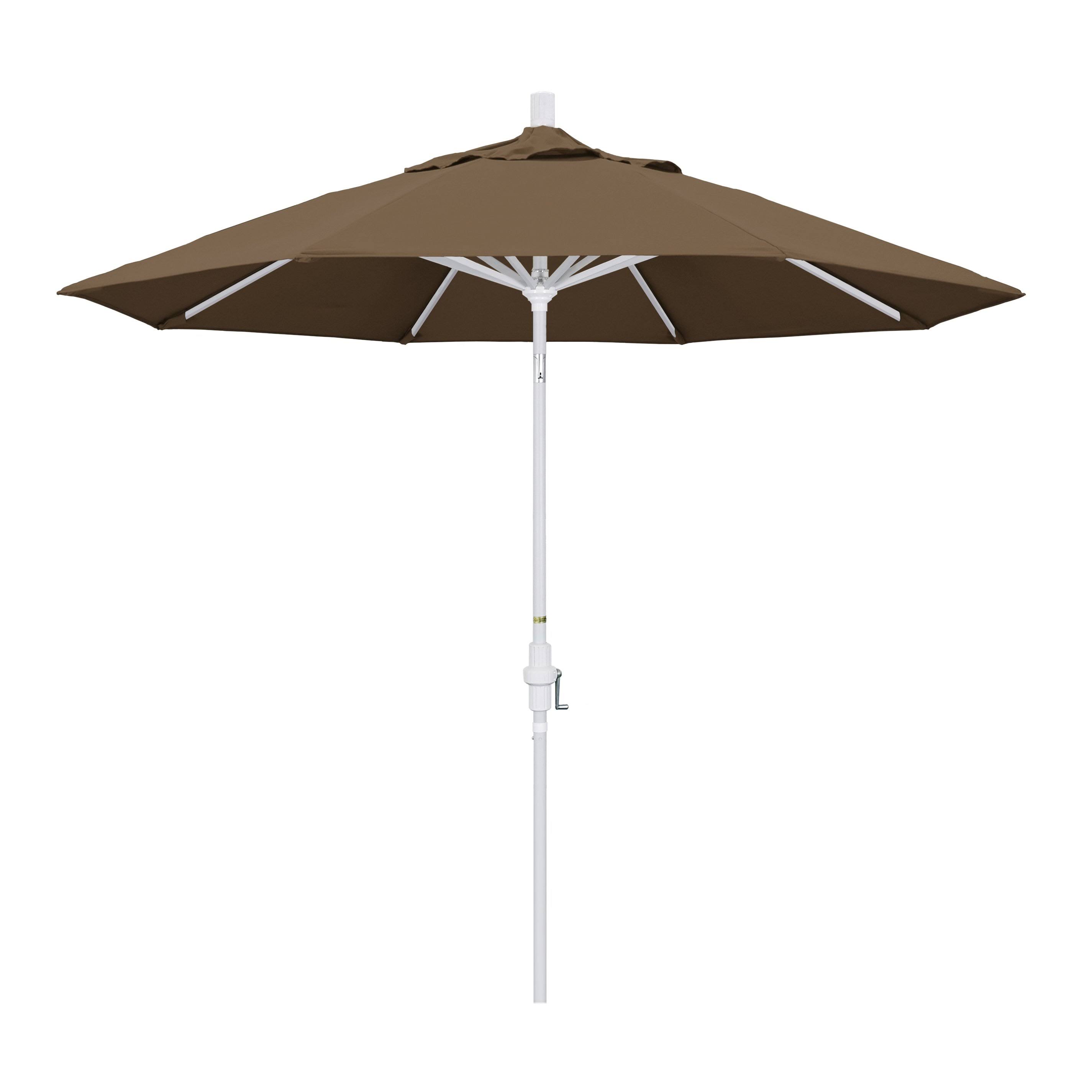 California Umbrella GSCU908170-5425 9 ft. Aluminum Market Umbrella Collar Tilt - Matted White-Sunbrella-X6KQQV_YZFB