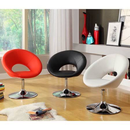 Furniture of America 'Millopi' Padded Modern Leatherette Swivel Chair, JD9WKL_D6SK
