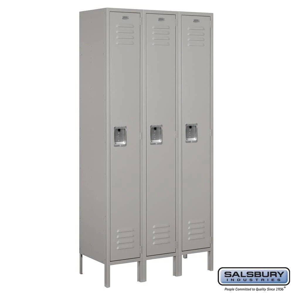 Salsbury Industries Gray- Single Tier Standard Metal Locker 6 Feet x 15 EYQXIB_K8SX Salsbury Industries Gray- Single Tier Standard Metal Locker 6 Feet x 15 EYQXIB_K8SX