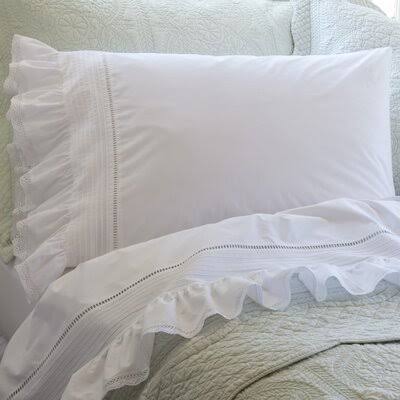 Prairie Crochet Cotton Pillowcase Taylor Linens Size ZDSZX2_OM8J