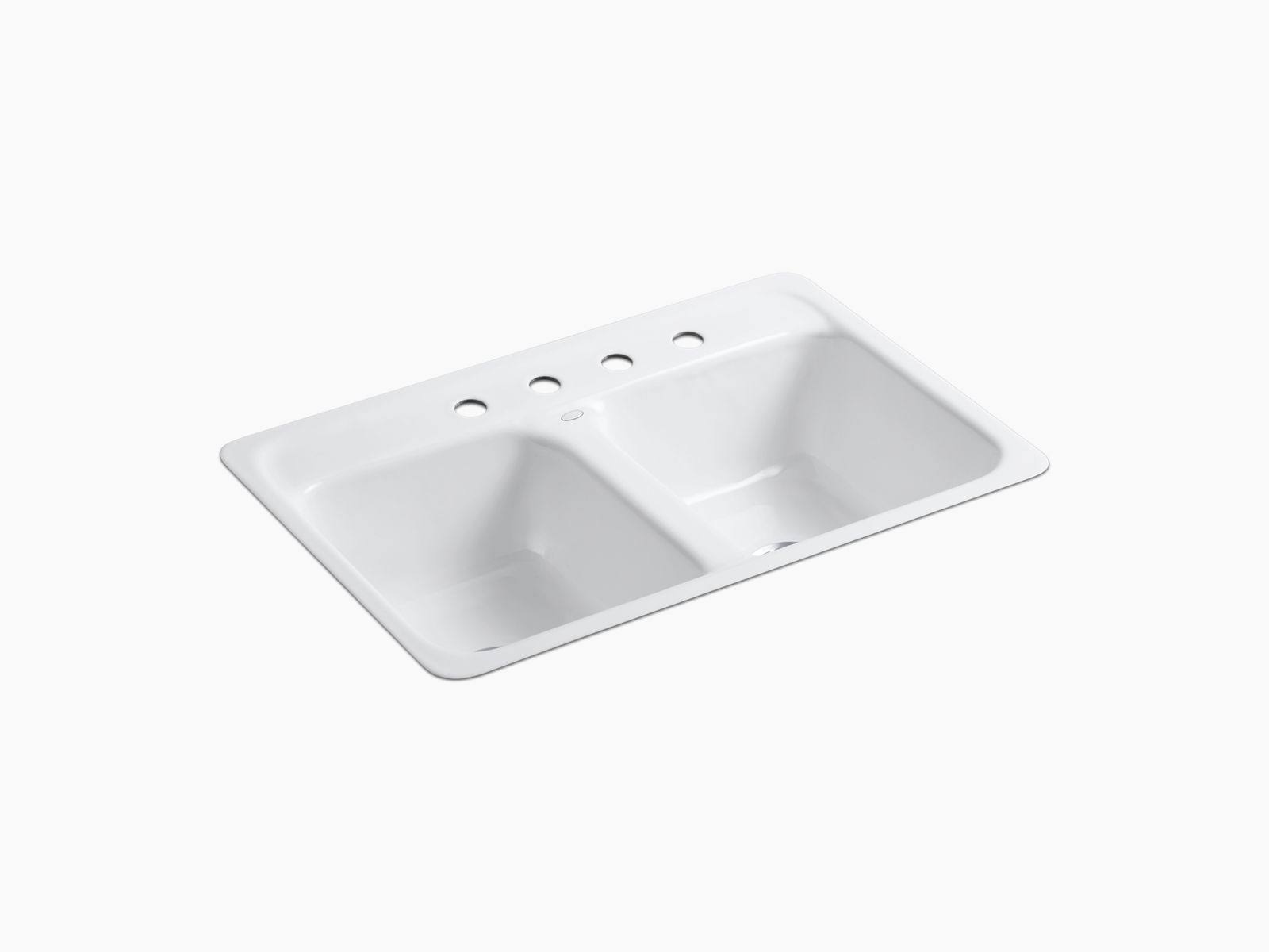 KOHLER K-5950-4-0 Delafield Tile-In/Metal Frame Kitchen Sink, RO5DW6_7CQC