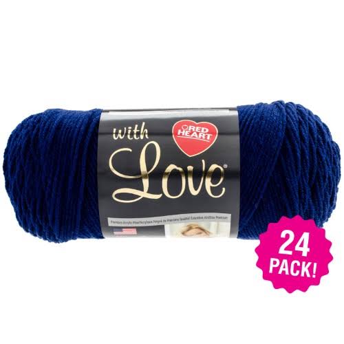 Red Heart Multipack of 24 Navy with Love XORZLF_WUZG