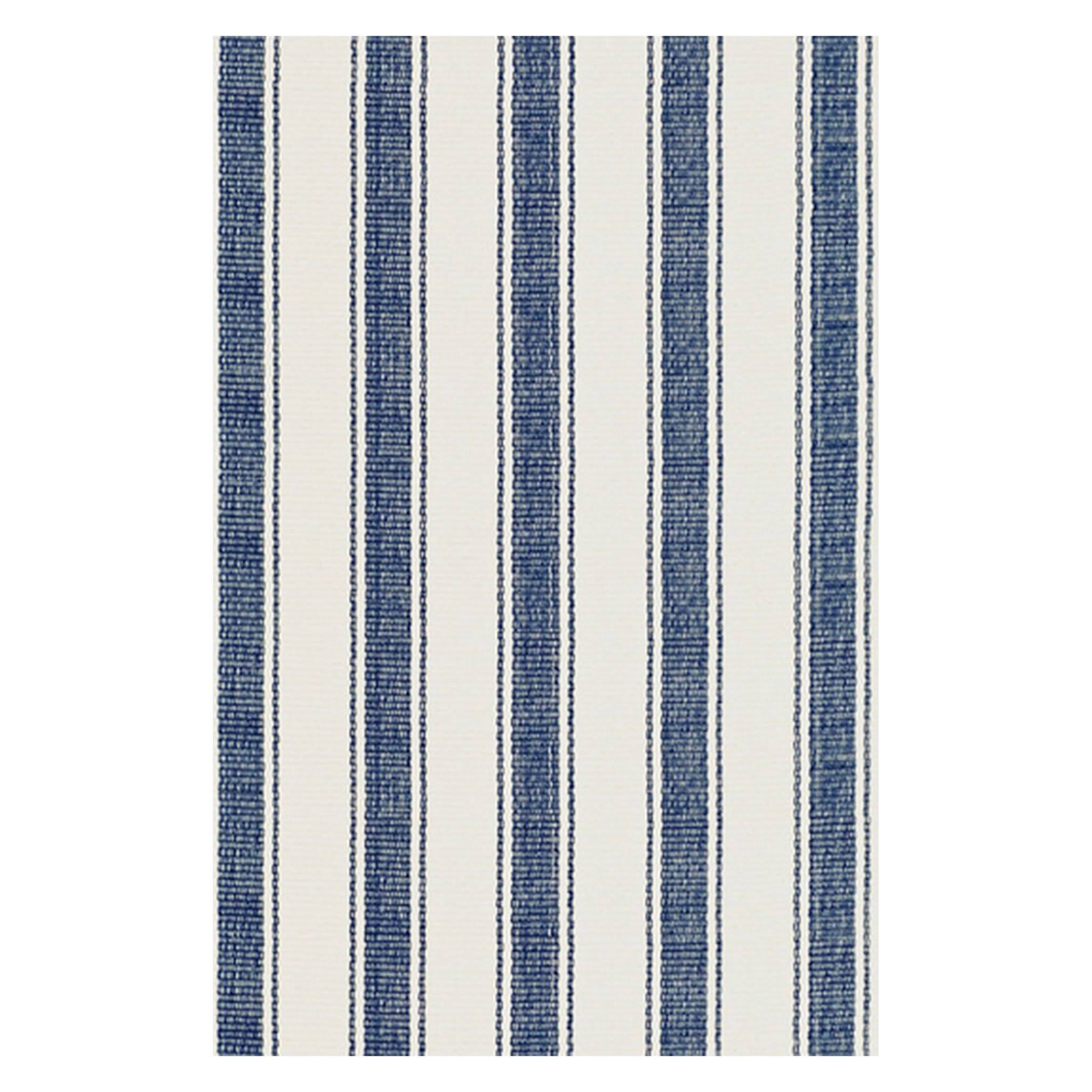 Dash Albert Blue Awning Stripe Woven Cotton Rug 4ft x 9V9CNN_IRFG