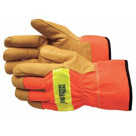 Kinco 1918-S Leather Palm Gloves,orange,s,TRJI3V_S0BA