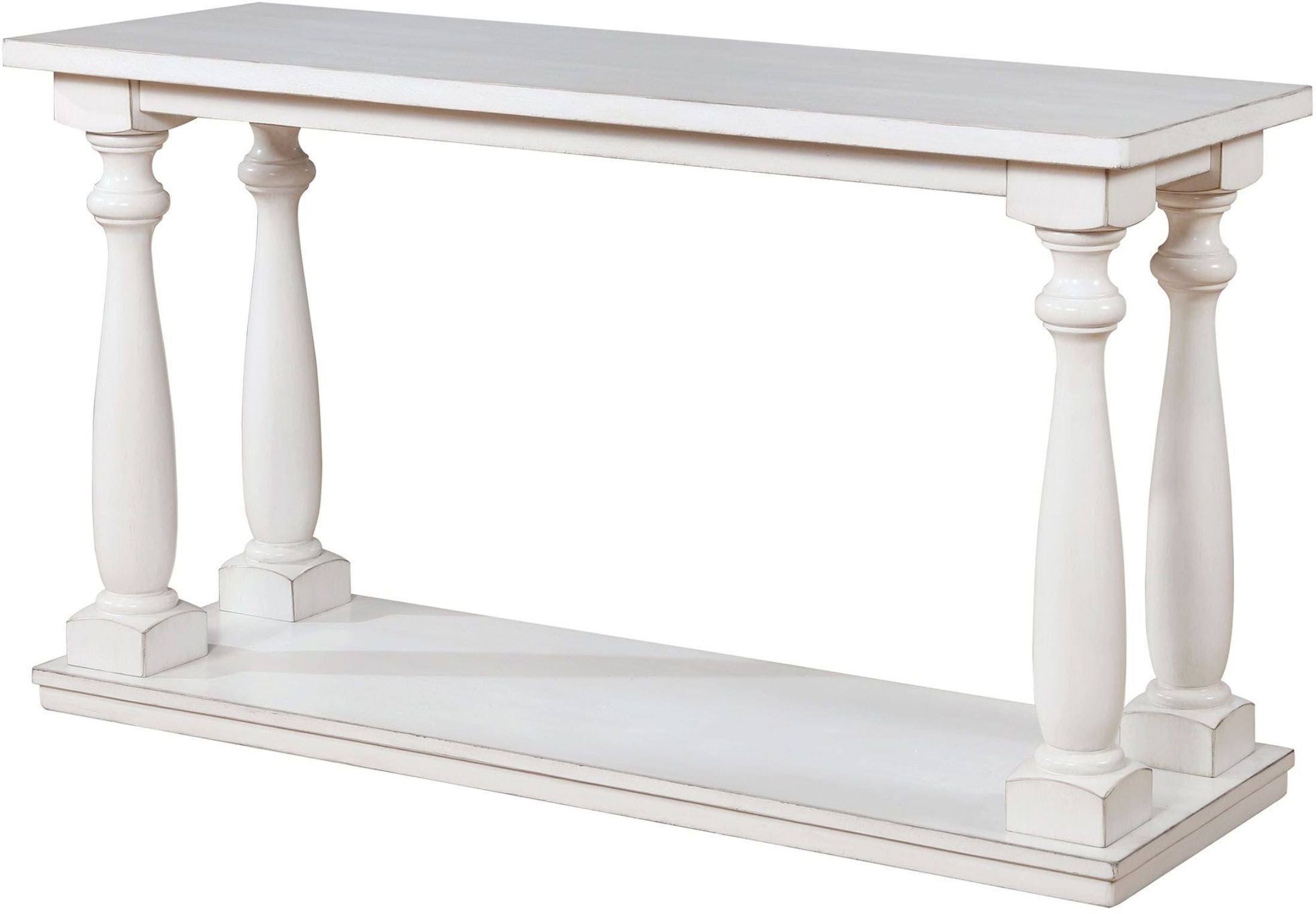 Furniture of America Tammie Antique White Sofa Table CM4421WH-SHTNCY_SPSB