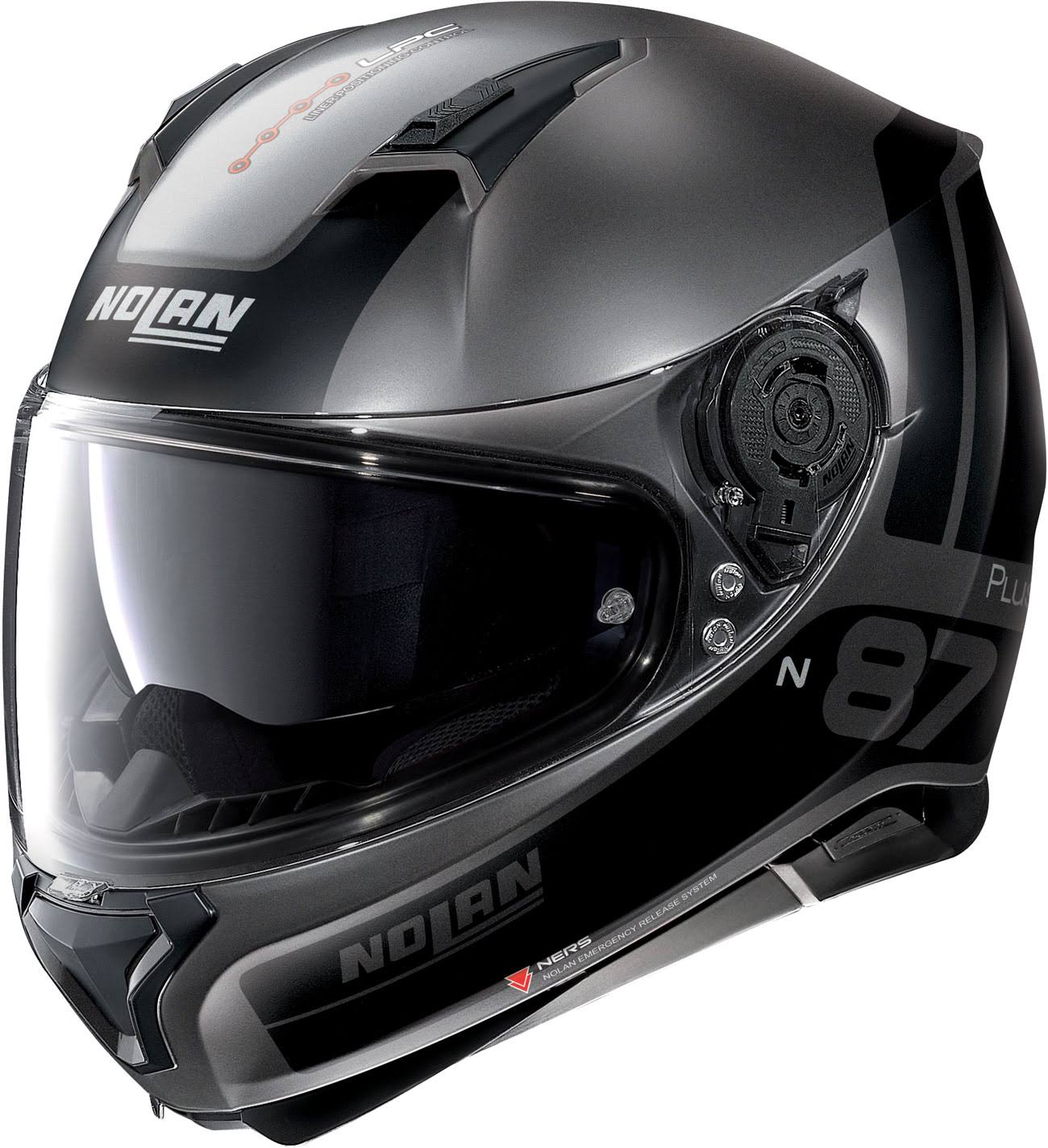 Nolan N87 Plus Distinctive N-Com Helmet, black-grey, Size TWNY6L_OYVA
