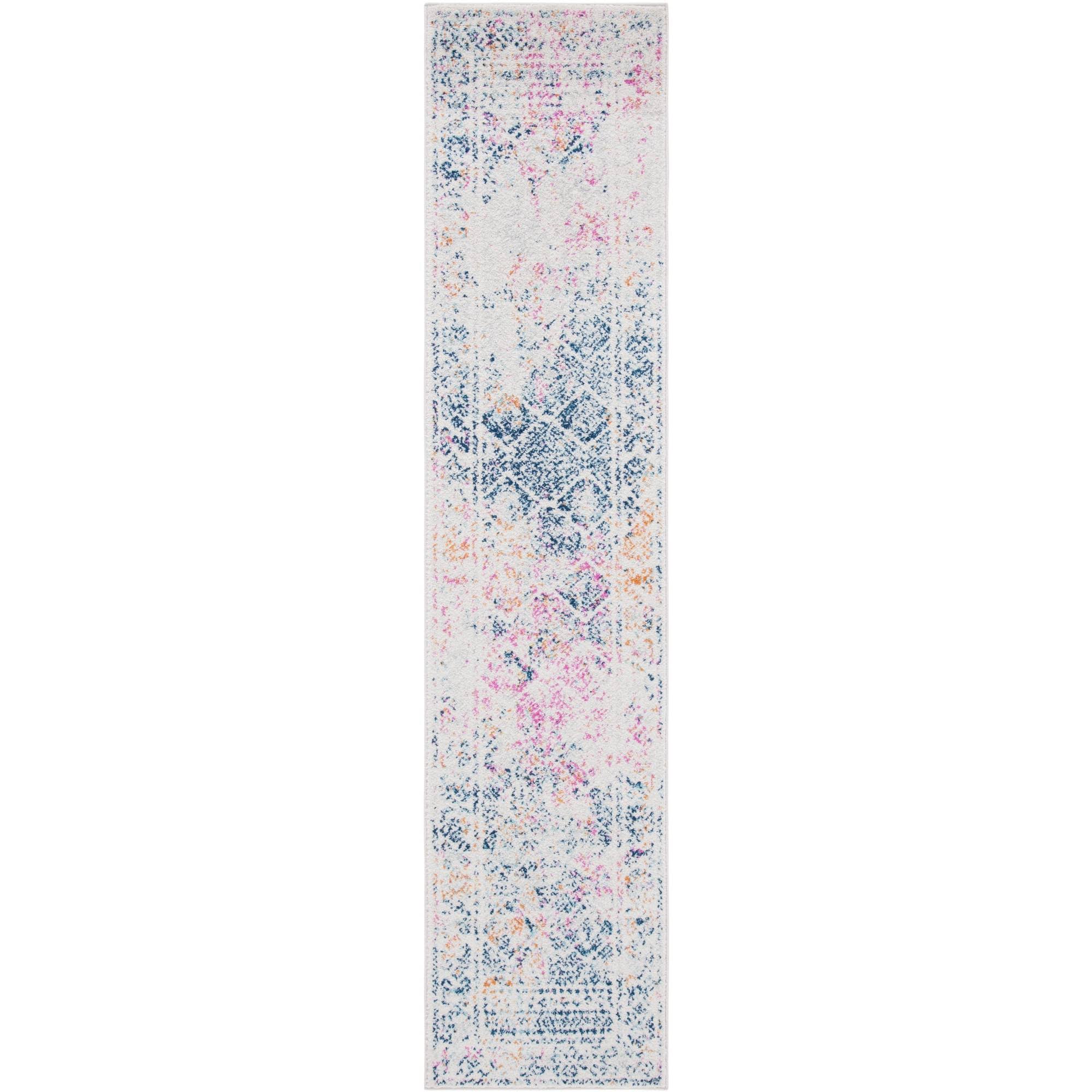 Safavieh Tulum Ivory/Dark Blue 2 ft. x 7 ft. Border Runner OXYYUF_UCH1