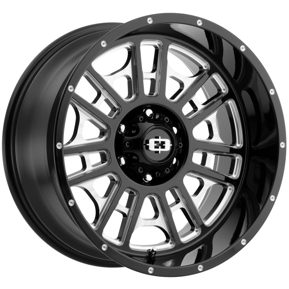 Vision 418 Widow 20x12 6x135 -51mm Black/Milled Wheel BBXZ1K_TMM8