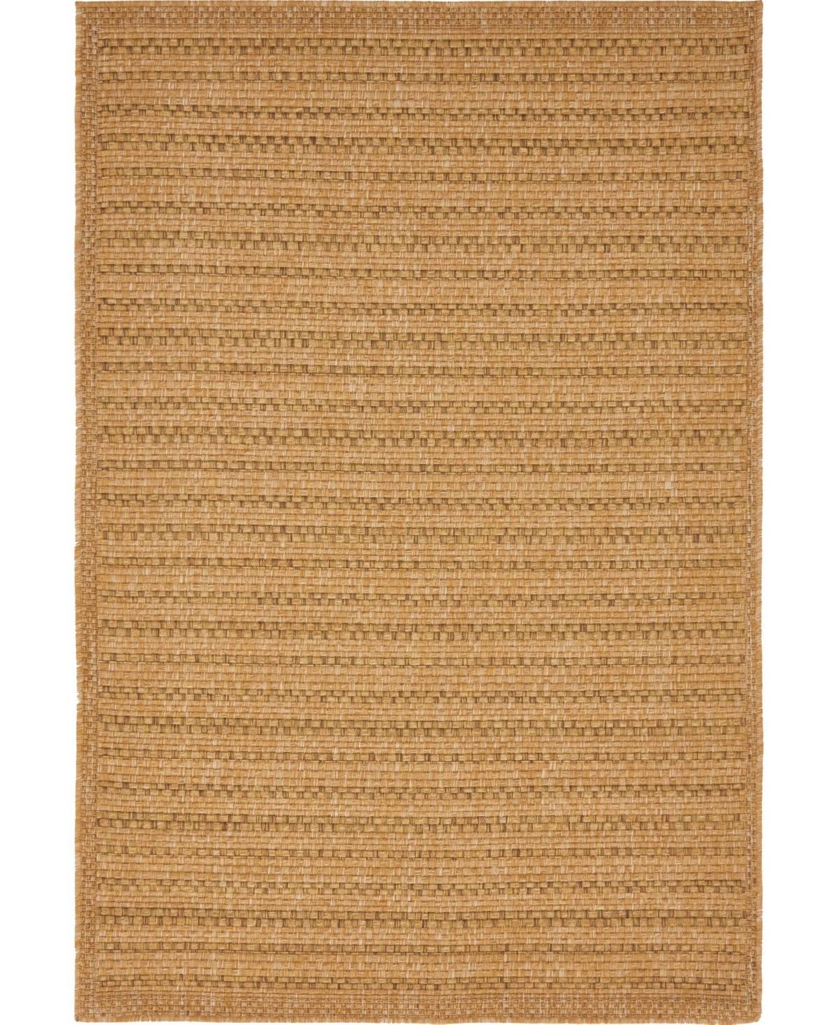 Unique Loom Checkered Outdoor Area Rug - 4' x 6', Light HV0B2G_IEWN