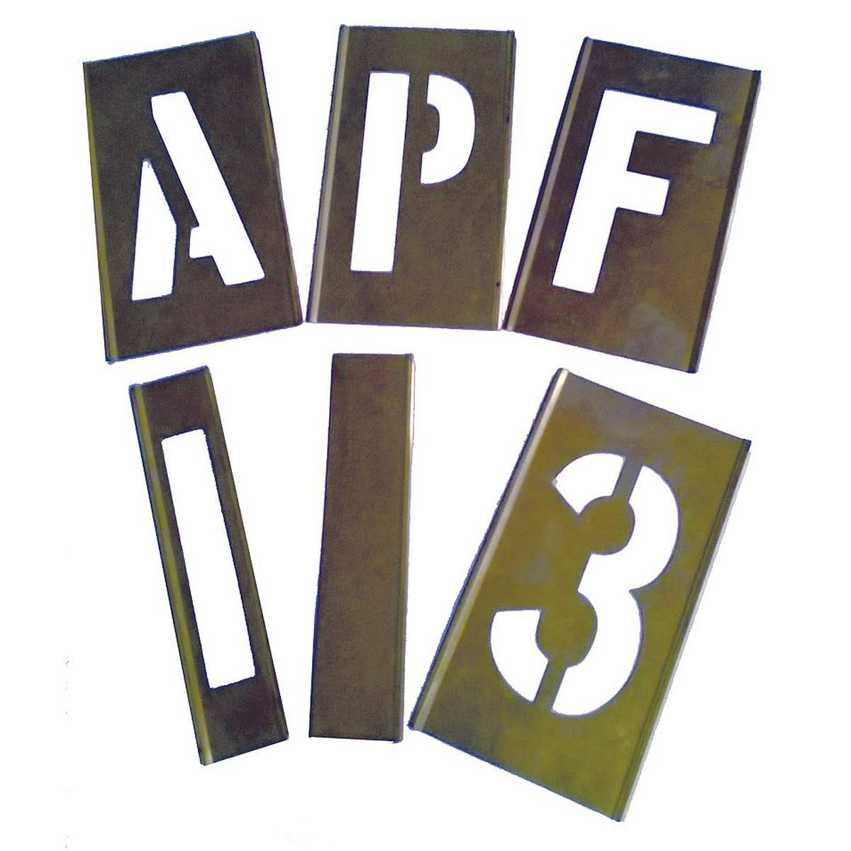 Zoro Select 3W648 Interlocking Stencil,Numb Letters,K0NZZL_7OKZ