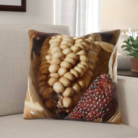 Galgano Ornamental Corn Indoor/Outdoor Throw Pillow The Holiday FYLZB0_DQZR