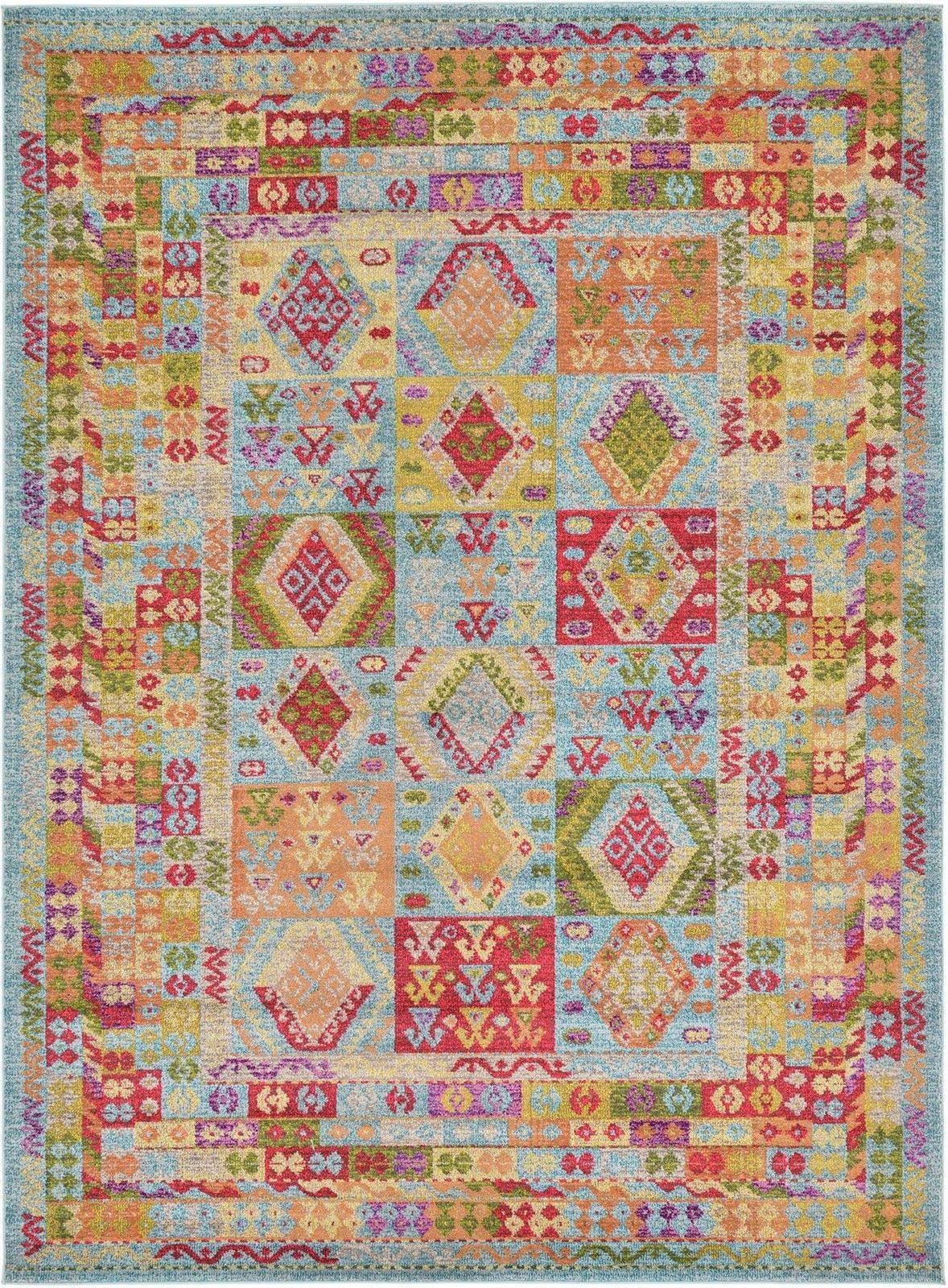 Unique Loom Lassen Sedona Area Rug - 8' x 11' Light ILNG7S_V1ZD