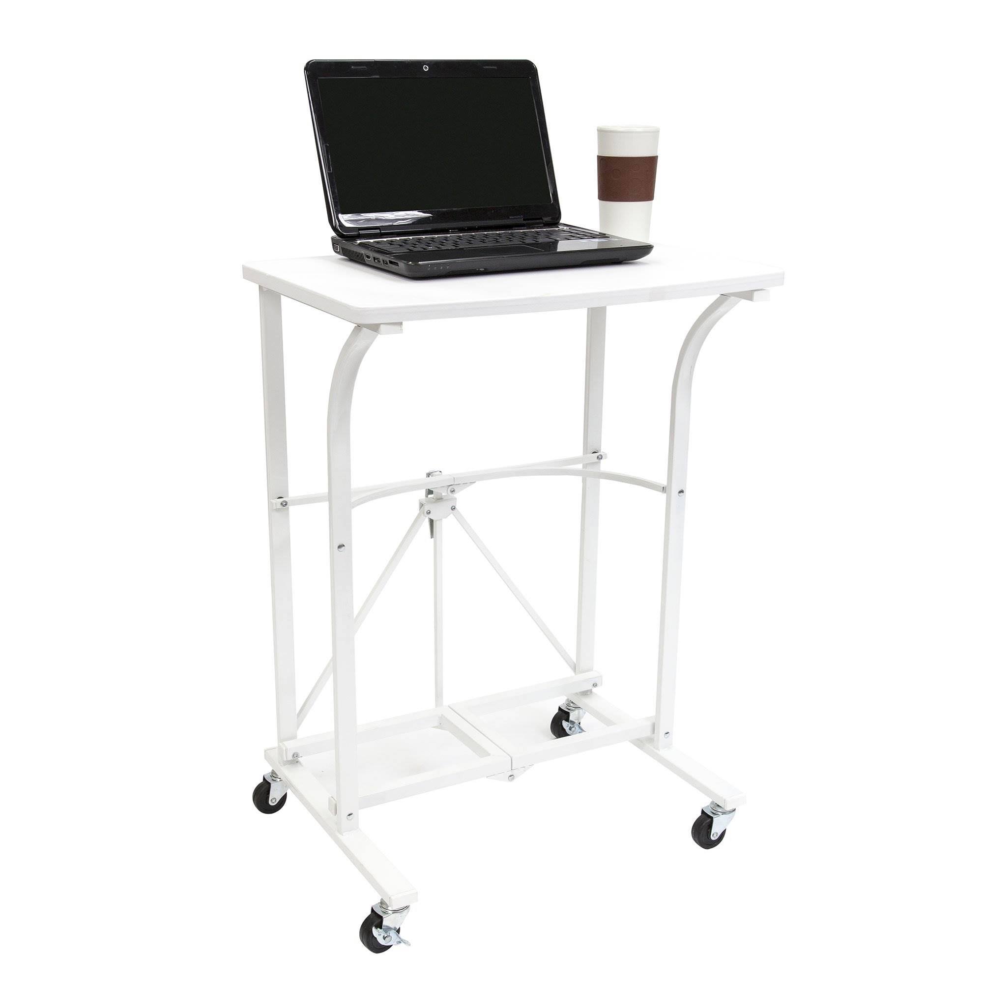 Origami Group RDP-01-WHITE Steel Frame 4 Locking Wheel Foldable Trolley 1WDAJW_FUZO