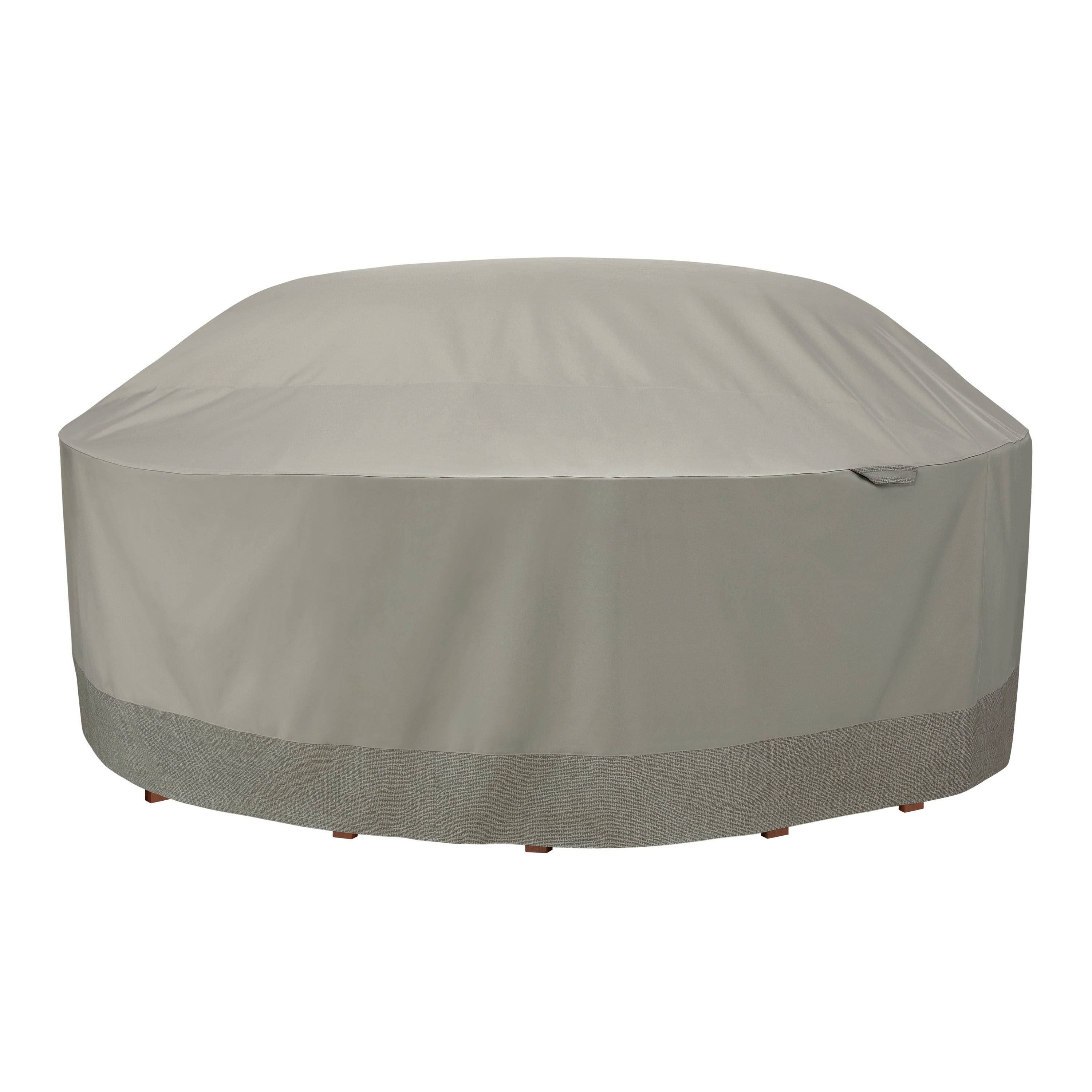 Duck Covers Weekend Water-Resistant 106 inch Outdoor Round Table Chair Cover with Integrated Duck Dome, Moon Y1BBTO_SBD5