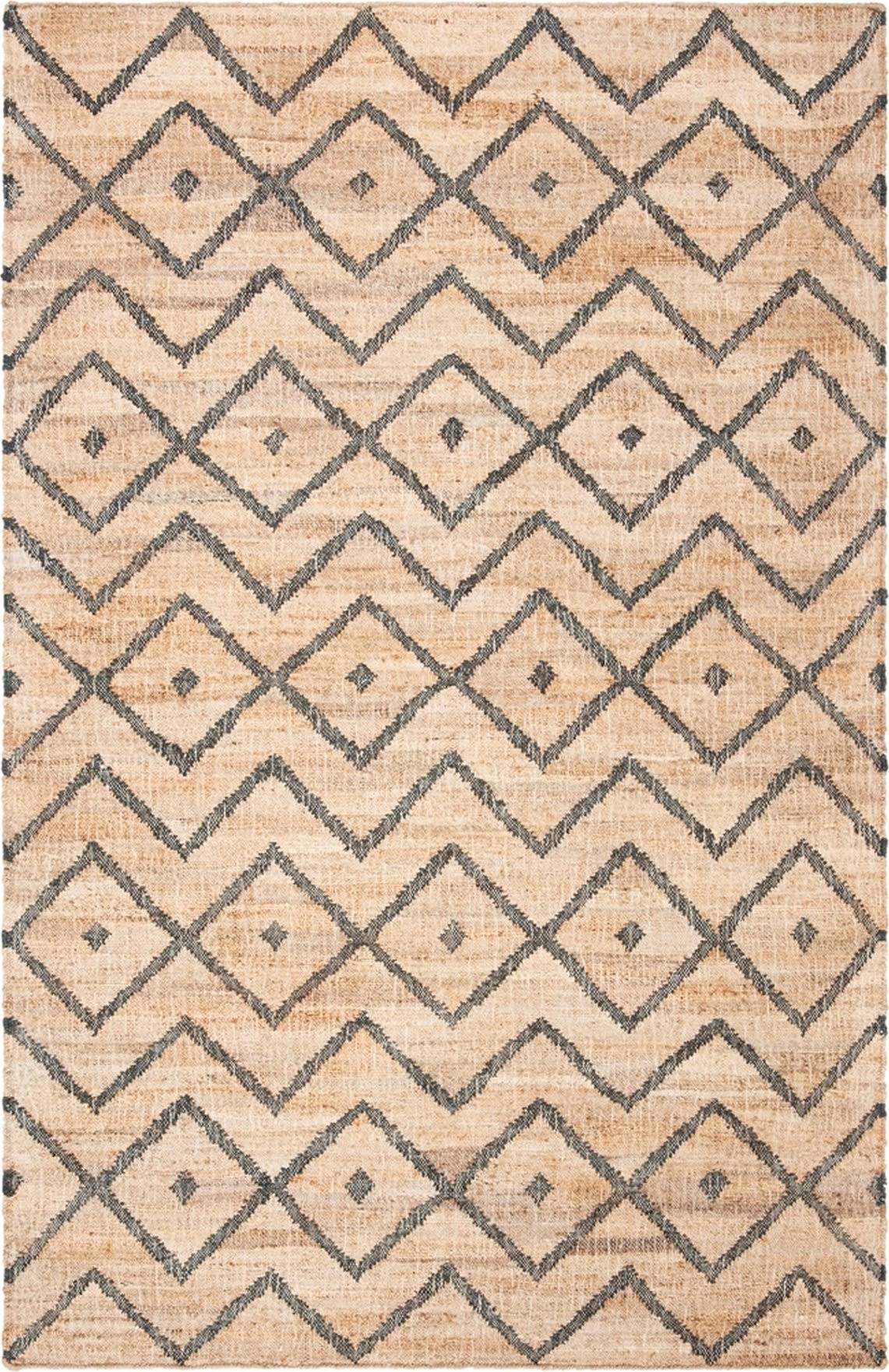 Safavieh Kilim KLM750 Natural/Charcoal 8' x 10' Area EXCPHH_GD6W