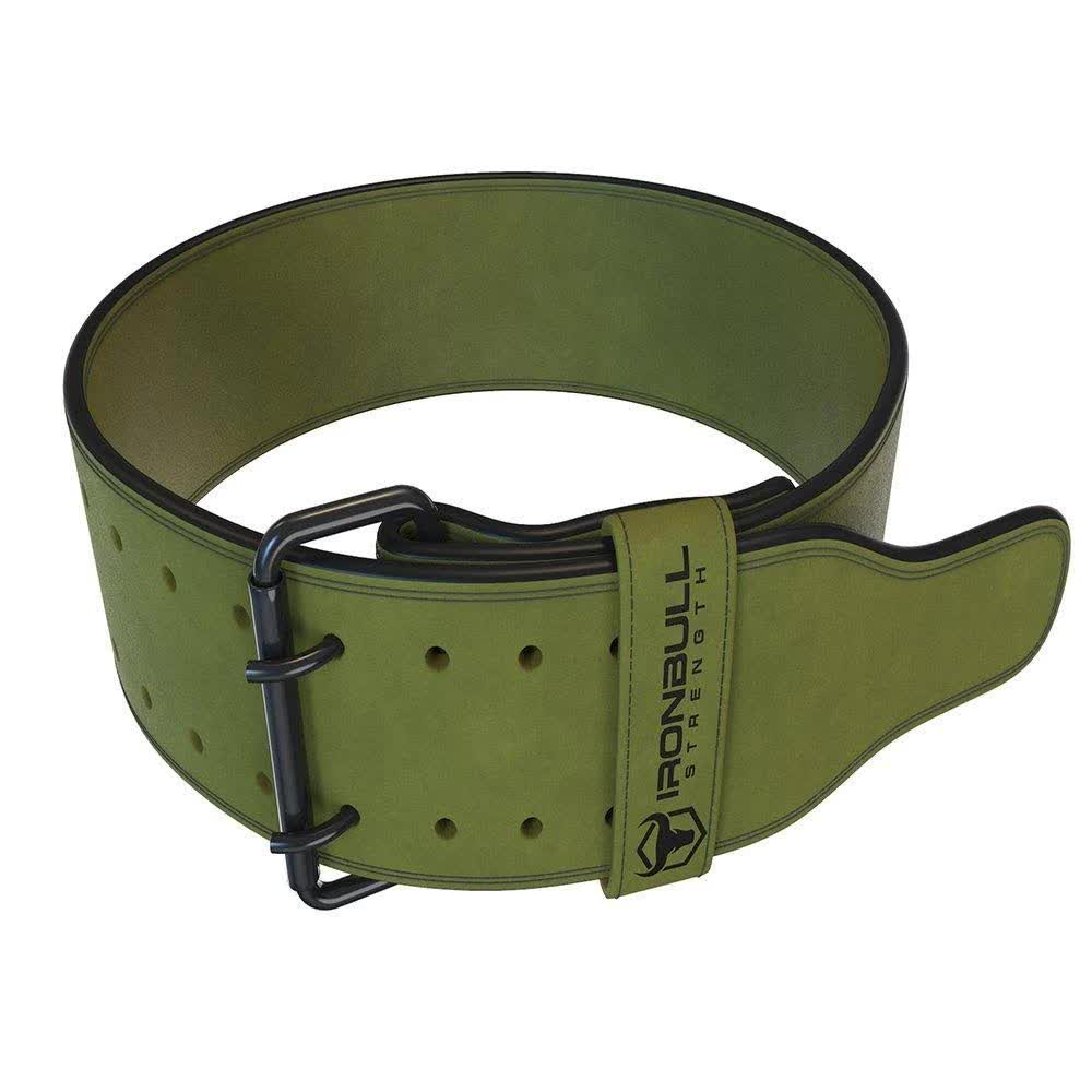 10mm Suede Powerlifting Belt - Double Prong, Army Green / 0YHJAO_59VI