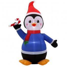Home Accents Holiday 5 ft. H Inflatable Penguin with Candy RZWQM6_QRVV
