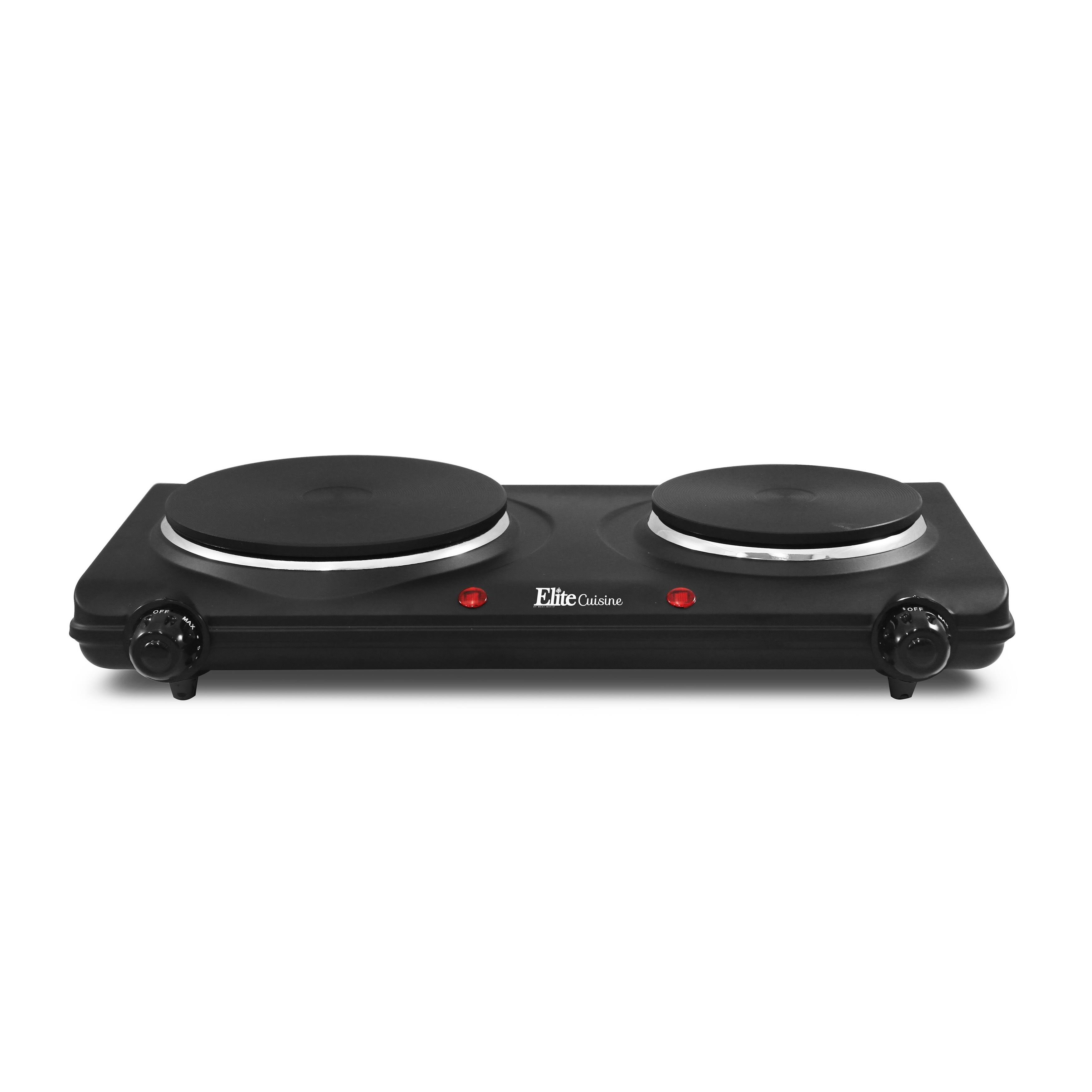 Elite Cuisine Electric Double Cast Burner Hot PLATE, QVB9EH_SXP8