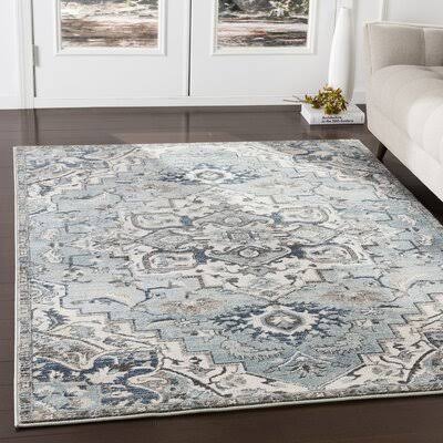 Adnaan Power Loom Navy/Gray Rug Charlton Home Rug Size Rectangle 7'3FPMUQ_EKTV