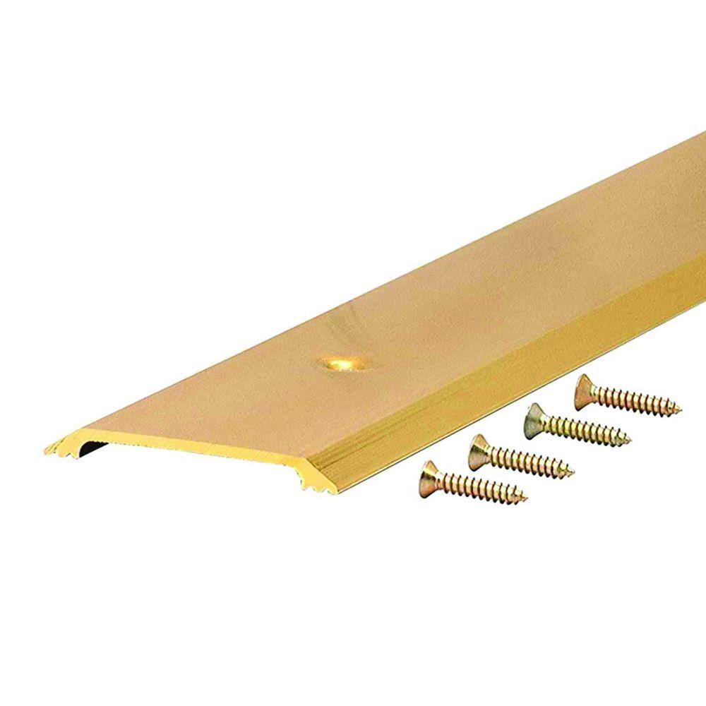 M-D Building Products Flat Top 2-1/2 in. x 50-1/2 in. Brite Gold Aluminum Saddle Door YG0SDD_8ZDL