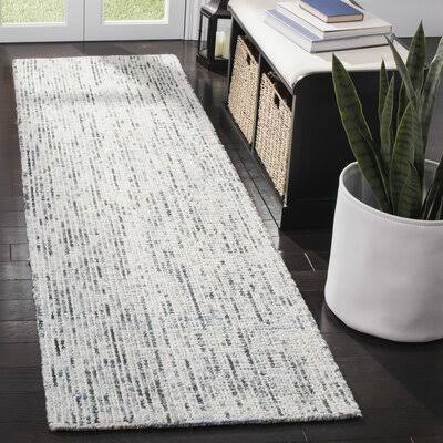 Handmade Tufted Wool Blue/Gray/Black Area Rug Beachcrest Home Rug Size: Runner 2'3  MFPGIH_YV0S