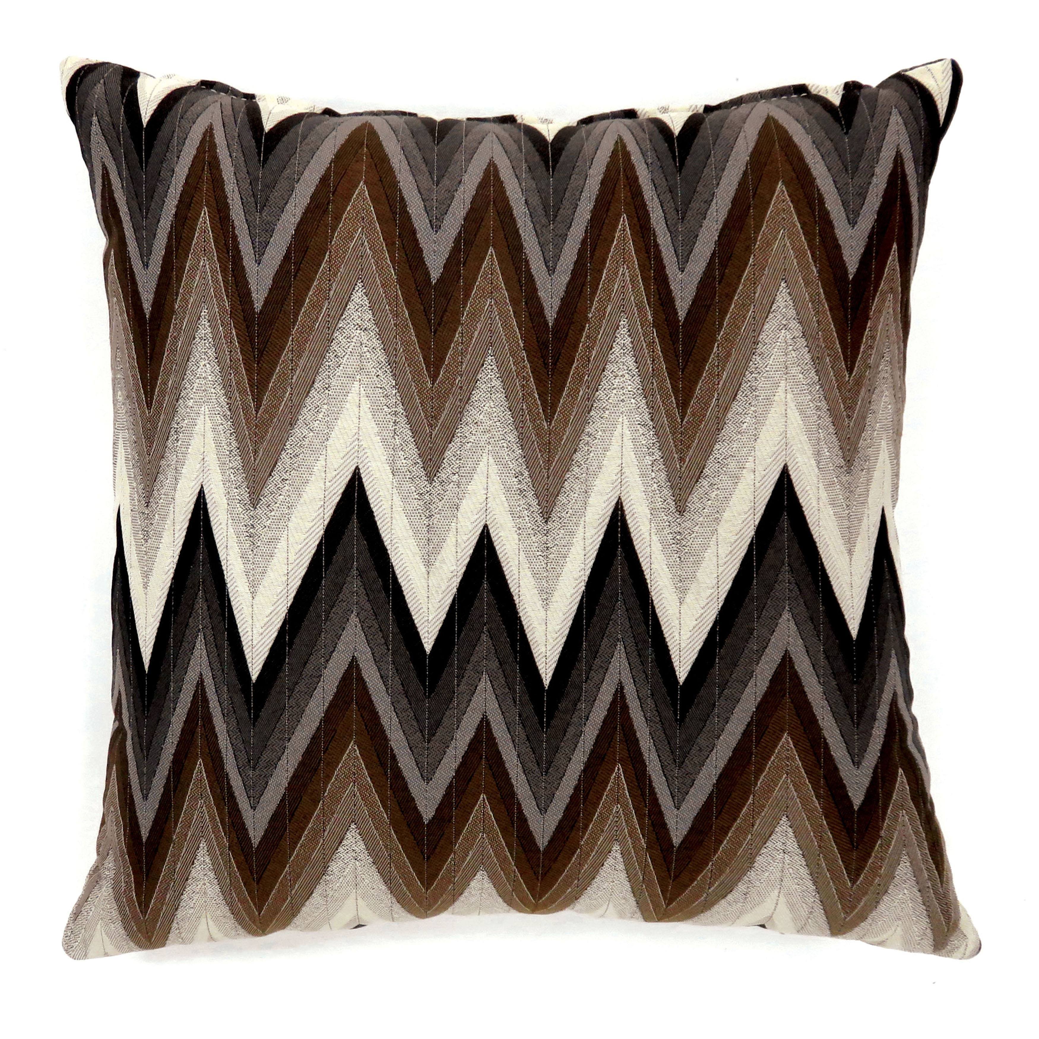 Furniture of America Sentra Brown Chevron Accent Throw Pillow (Set of 2) (18 x 18) S0EKYH_VCOR Furniture of America Sentra Brown Chevron Accent Throw Pillow (Set of 2) (18 x 18) S0EKYH_VCOR