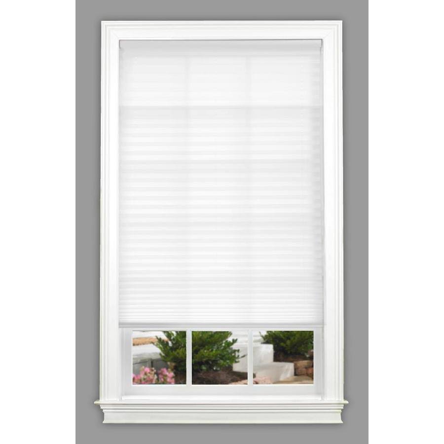 Allen + Roth 64.5-in W x 72-in L White Pleated Shade Polyester | X6JLA2_HBCX