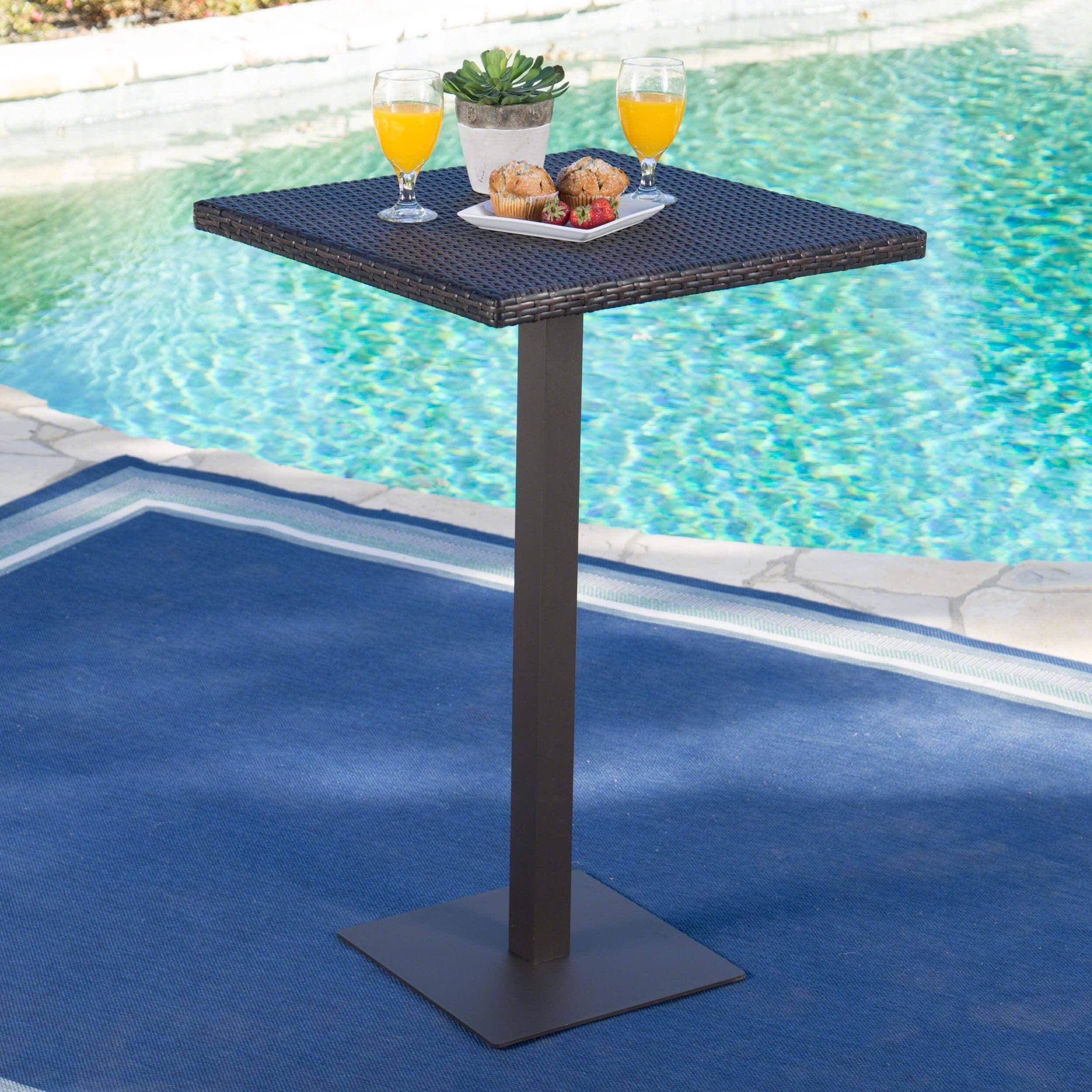 Christopher Knight Home Dominic Outdoor Wicker 26-inch Square Bar Table by JKYZSS_RBNW