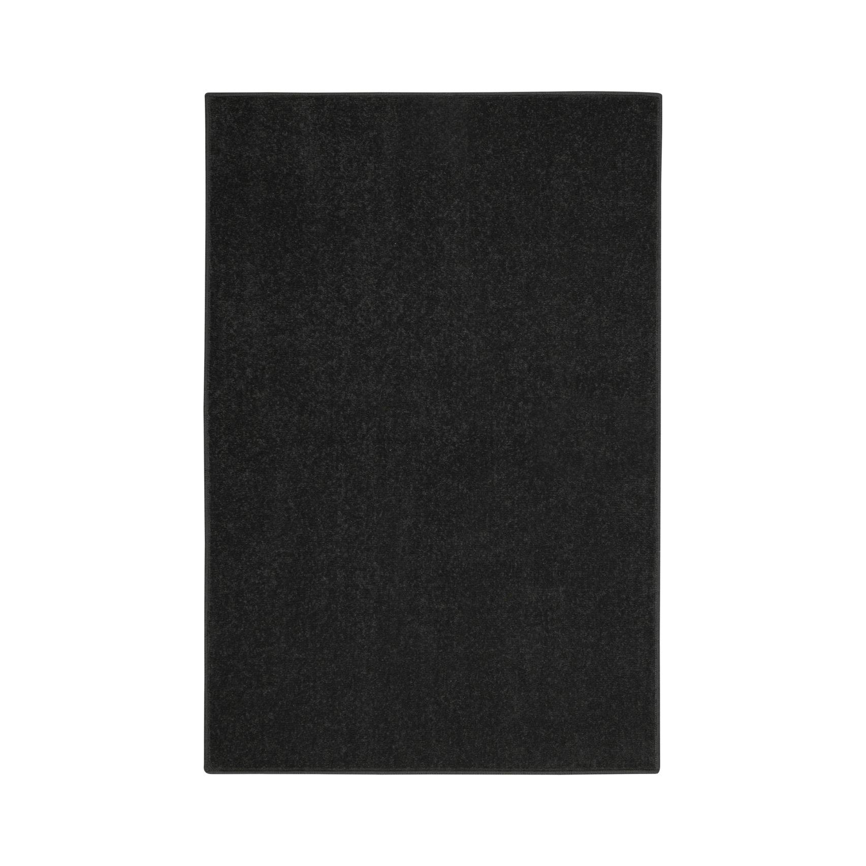 Nourison Essentials Solid Contemporary Black Area Rug, Size 5' x 5' VBBC2Q_AFHQ