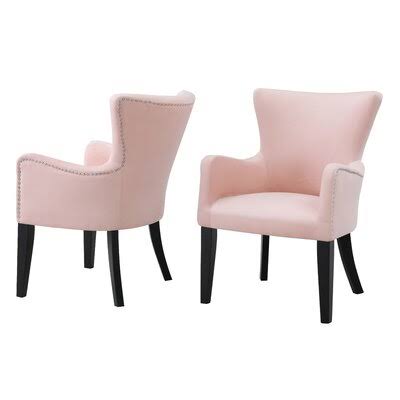 Quesada Velvet Wingback Chair Andover Mills Fabric Evening 1JUKHJ_QWC2